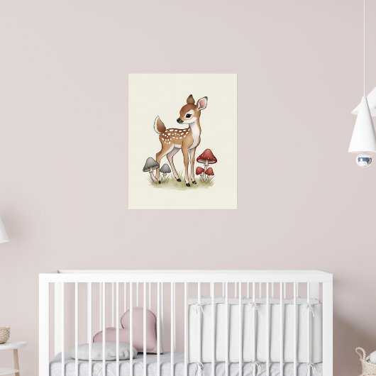 Graceful Fawn Woodland Kinderzimmer Poster (Kinderzimmer 2)