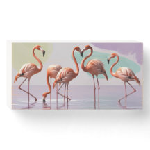 Graceful Flamingos in Serene Waters