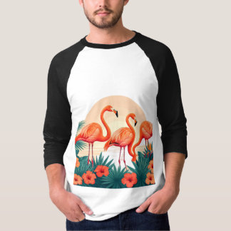 Graceful Flamingos Tropical Elegance Flamingo T-Shirt