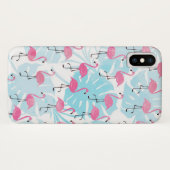 Graceful Flamingos und Monstera Blätter Case-Mate iPhone Hülle (Rückseite (Horizontal))