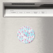 Graceful Flamingos und Monstera Blätter Magnet (In Situ (Geschirrspüler))