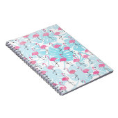 Graceful Flamingos und Monstera Blätter Notizblock (Rechte Seite)