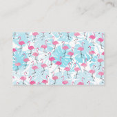 Graceful Flamingos und Monstera Blätter Visitenkarte (Rückseite)