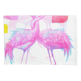 Graceful Flamingos: Wasserfarbenromantik Kissenbezug