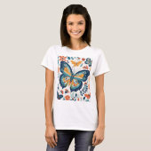 Graceful Flight: Schmetterlingsmuster Frauen T - S T-Shirt (Vorne ganz)