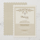 Graceful Floral Religious Einladung (Vorne/Hinten)