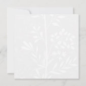 Graceful Floral Silhouette Neutral Beige Minimal Mitteilungskarte (Rückseite)