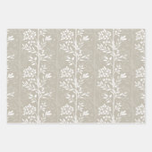 Graceful Floral Silhouettes Modern Botanical Geschenkpapier Set (Vorderseite 3)