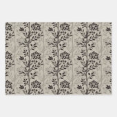 Graceful Floral Silhouettes Modern Botanical Geschenkpapier Set (Vorderseite)
