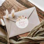 Graceful Floral Vielen Dank Gastgeschenk Hochzeit Runder Aufkleber<br><div class="desc">Dieses anmutige Blumenmotiv mit Gastgeschenk Hochzeit klassischer Rundaufkleber ist perfekt für eine rustikale Hochzeit. Die Einrichtung ist in Weiß, Bordeaux, rosa Rosen und Herbstlauben gehalten. Machen Sie den Aufkleber mit Ihren eigenen Namen, der Veranstaltung (falls zutreffend) und dem Datum versehen. Diese Aufkleber können einen Hochzeitsempfang, Brautparty oder jede Veranstaltung ergänzen!...</div>