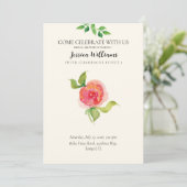 Graceful Floral Wedding Brautparty Einladung (Stehend Vorderseite)