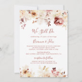 Graceful Floral wir machen noch Vow Erneuerung Einladung (Vorderseite)