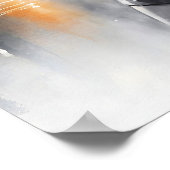 Graceful Flügel brünett Minimalismus Stadtdämmerun Poster (Ecke)