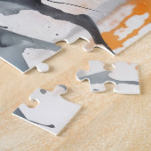 Graceful Flügel brünett Minimalismus Stadtdämmerun Puzzle (Seite)