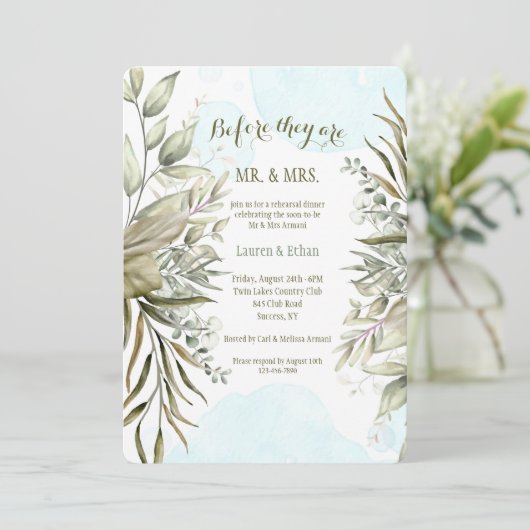 Graceful Foliage Einladung (Stehend Vorderseite)