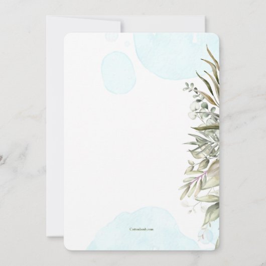 Graceful Foliage Einladung (Rückseite)