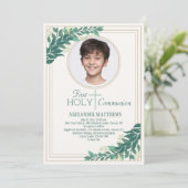 Graceful Foto Religious Einladung (Stehend Vorderseite)