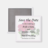 Graceful Geranias Save the Date Magnet (Vorderseite/Rückseite)