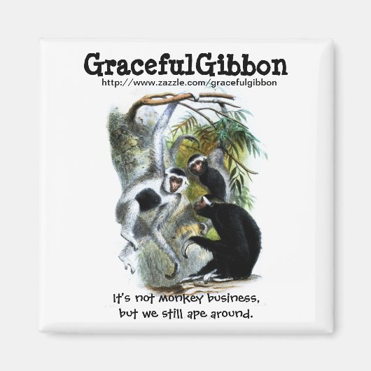 Graceful Gibbon Magnet (Vorne)