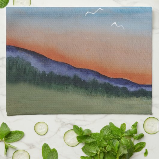 Graceful Gloing Hills Geschirrtuch (Gefaltet)