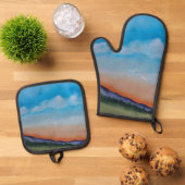 Graceful Gloing Hills Ofenhandschuh & Topflappen-Set (Oben Unten)
