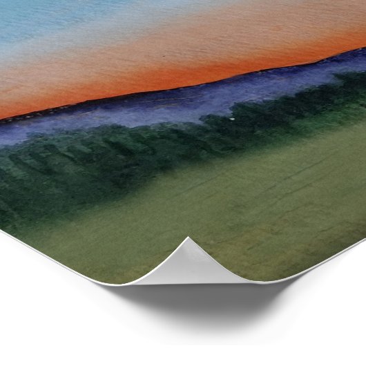 Graceful Glows Sunset Hills Poster (Ecke)
