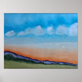 Graceful Glows Sunset Hills Poster