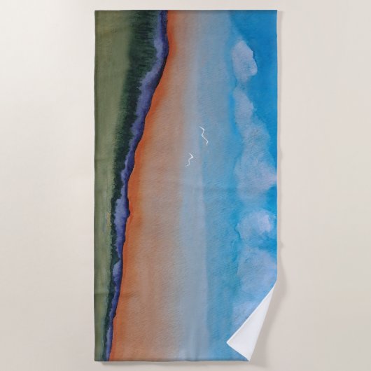 Graceful Glows Sunset Hills Strandtuch (Vorderseite)
