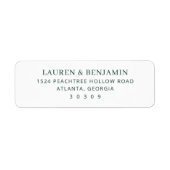 Graceful Green Calligraphy Address (Vorne)