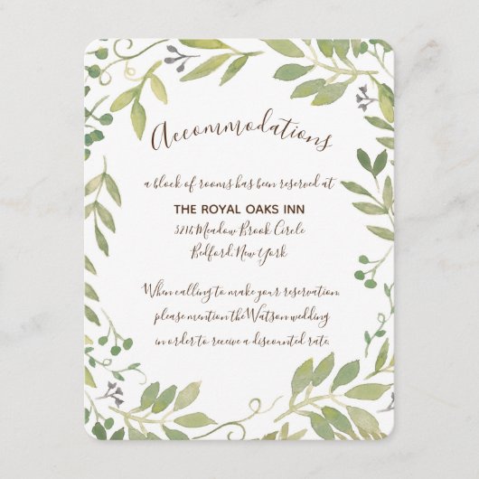 Graceful Green Enclosure Card Begleitkarte (Vorderseite)
