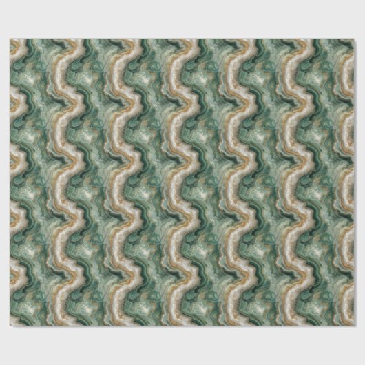 Graceful Green Marble Pattern Geschenkpapier (Flach)