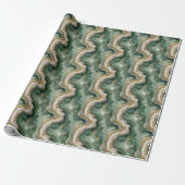 Graceful Green Marble Pattern Geschenkpapier (Ungerollt)