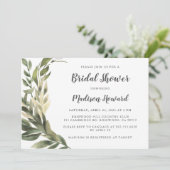 Graceful Greenerity Brautparty Einladung (Stehend Vorderseite)