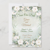 Graceful Greenerity Wedding Flat Save the Date Car (Vorderseite)