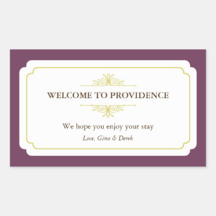 Graceful Grenz Pflaume lila aus der Stadt Geschenk Rechteckiger Aufkleber