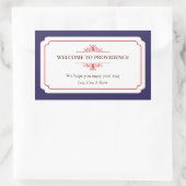 Graceful Grenze rot Marineblau aus der Stadt Gesch Rechteckiger Aufkleber (Tasche)