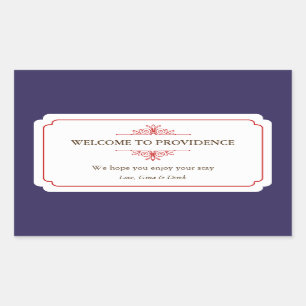 Graceful Grenze rot Marineblau aus der Stadt Gesch Rechteckiger Aufkleber