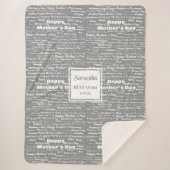 Graceful Grey Script Mother’s Day Personalized  Sherpadecke (Vorderseite)
