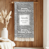 Graceful Grey Script Mother’s Day Personalized  Sherpadecke