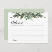 Graceful Grüne Beratung für Braut und Bräutigam Begleitkarte (Vorne/Hinten)