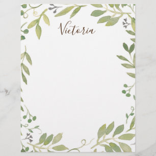 Graceful Grüne Letterhead Briefbogen
