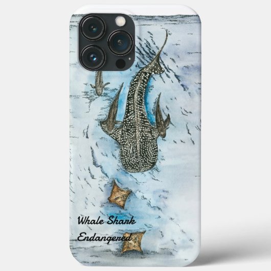 Graceful Hand Painted Whale Shark Case-Mate iPhone Hülle (Rückseite)