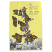 Graceful handbemalt Monarch Butterflies Mittlere Geschenktüte (Vorderseite)