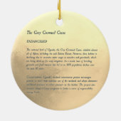 Graceful handgemalt Gray Crowned Crane Keramik Ornament (Hinten)