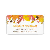 Graceful Herbst Herbstlaube Adressaufkleber (Vorne)