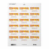 Graceful Herbst Herbstlaube Adressaufkleber (Vorne)