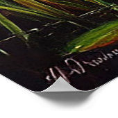 Graceful Heron in a Serene Pond Poster (Ecke)