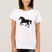 Graceful Horse Silhouette in Motion T-Shirt (Vorderseite)