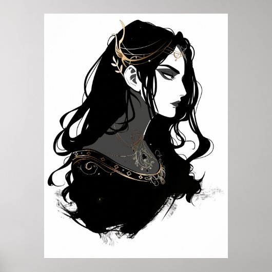 Graceful Horse Silhouette Poster (Vorne)