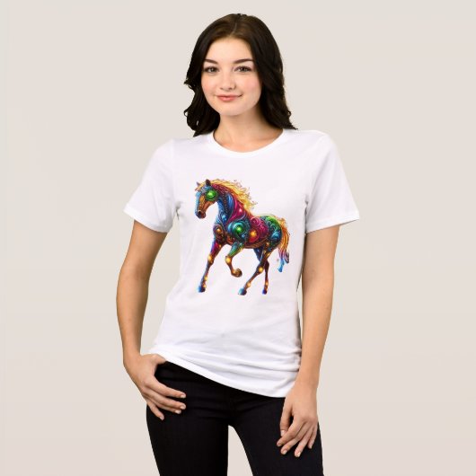 Graceful Horse Tri-Blend Shirt (Vorderseite voll)